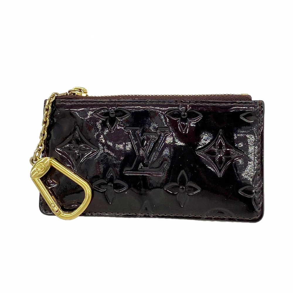 Louis Vuitton coin case Wallet Vernis Pochette Amarante Purple